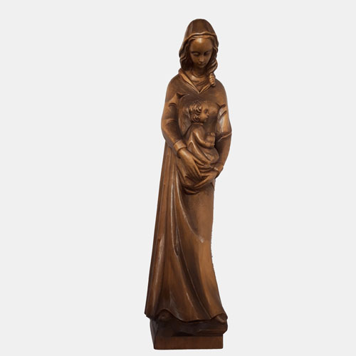 Holzschnitzerei Madonna der Zuneigung Holzmadonne